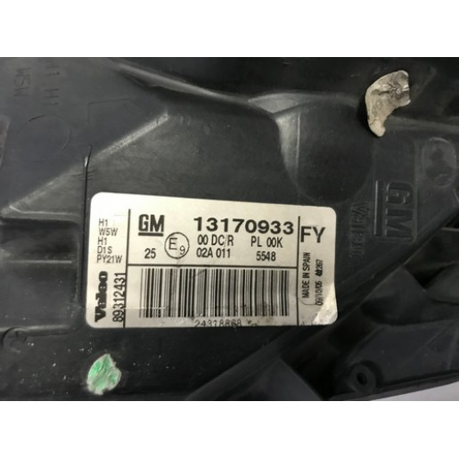 Фара передня ліва Xenon Opel Vectra C 2005-2009 89312431